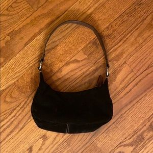Small purse Georgia black leather strap fossil